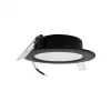 Süllyesztett mennyezeti LED panel lámpatest 6W 660lm 4000K semleges fehér 120° kerek fekete Downlight Ecolight