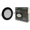 Süllyesztett mennyezeti LED panel lámpatest 6W 660lm 4000K semleges fehér 120° kerek fekete Downlight Ecolight