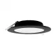 Süllyesztett mennyezeti LED panel lámpatest 12W 1200lm 4000K semleges fehér 120° kerek fekete Downlight Ecolight