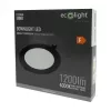 Süllyesztett mennyezeti LED panel lámpatest 12W 1200lm 4000K semleges fehér 120° kerek fekete Downlight Ecolight