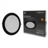 Süllyesztett mennyezeti LED panel lámpatest 12W 1200lm 4000K semleges fehér 120° kerek fekete Downlight Ecolight