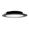 Süllyesztett mennyezeti LED panel lámpatest 18W 1980lm 4000K semleges fehér 120° kerek fekete Downlight Ecolight
