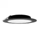 Süllyesztett mennyezeti LED panel lámpatest 18W 1980lm 4000K semleges fehér 120° kerek fekete Downlight Ecolight