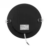 Süllyesztett mennyezeti LED panel lámpatest 18W 1980lm 4000K semleges fehér 120° kerek fekete Downlight Ecolight