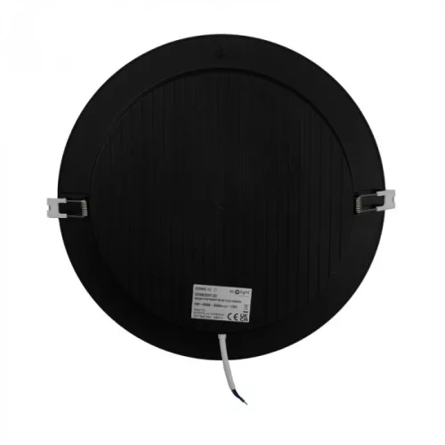 Süllyesztett mennyezeti LED panel lámpatest 24W 2640lm 4000K semleges fehér 120° kerek fekete Downlight Ecolight