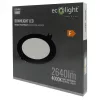 Süllyesztett mennyezeti LED panel lámpatest 24W 2640lm 4000K semleges fehér 120° kerek fekete Downlight Ecolight
