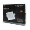 Süllyesztett mennyezeti LED panel lámpatest 6W 660lm 4000K semleges fehér 120° négyzet alakú fehér Downlight Ecolight