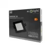 Süllyesztett mennyezeti LED panel lámpatest 12W 1200lm 4000K semleges fehér 120° négyzet alakú fekete Downlight Ecolight