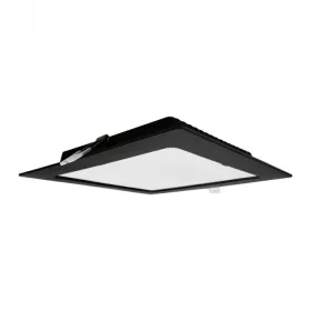   Süllyesztett mennyezeti LED panel lámpatest 18W 1980lm 4000K semleges fehér 120° négyzet alakú fekete Downlight Ecolight