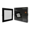 Süllyesztett mennyezeti LED panel lámpatest 18W 1980lm 4000K semleges fehér 120° négyzet alakú fekete Downlight Ecolight