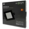 Süllyesztett mennyezeti LED panel lámpatest 24W 2640lm 4000K semleges fehér 120° négyzet alakú fekete Downlight Ecolight