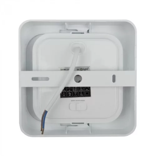 Süllyesztett / felületre szerelhető LED panel lámpatest 2w1 12W 1100lm CCT négyzet alakú fehér Downlight Ecolight