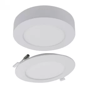   Süllyesztett / felületre szerelhető LED panel lámpatest 2w1 12W 1100lm CCT kerek fehér Downlight Ecolight