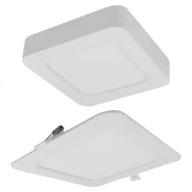   Süllyesztett / felületre szerelhető LED panel lámpatest 2w1 18W 1650lm CCT négyzet alakú fehér Downlight Ecolight