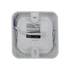 Süllyesztett / felületre szerelhető LED panel lámpatest 2w1 6W 540lm CCT négyzet alakú fehér Downlight Ecolight