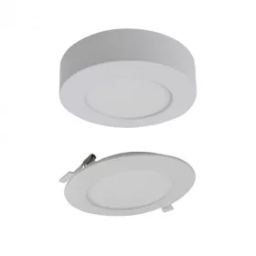   Süllyesztett / felületre szerelhető LED panel lámpatest 2w1 6W 540lm CCT kerek fehér Downlight Ecolight