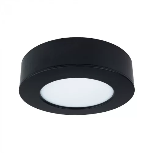 Süllyesztett / felületre szerelhető LED panel lámpatest 2w1 6W 540lm CCT kerek fekete Downlight Ecolight