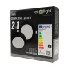 Süllyesztett / felületre szerelhető LED panel lámpatest 2w1 12W 1100lm CCT kerek fekete Downlight Ecolight
