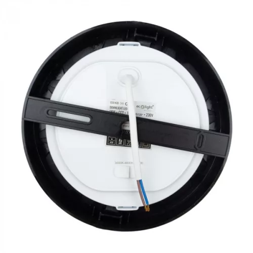 Süllyesztett / felületre szerelhető LED panel lámpatest 2w1 18W 1650lm CCT kerek fekete Downlight Ecolight