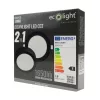 Süllyesztett / felületre szerelhető LED panel lámpatest 2w1 18W 1650lm CCT kerek fekete Downlight Ecolight