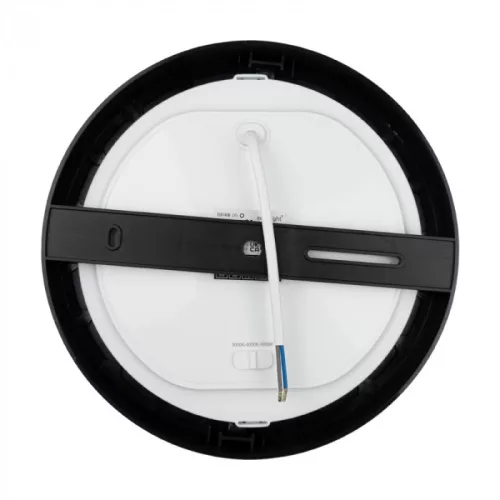 Süllyesztett / felületre szerelhető LED panel lámpatest 2w1 24W 2200lm CCT kerek fekete Downlight Ecolight