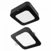 Süllyesztett / felületre szerelhető LED panel lámpatest 2w1 6W 540lm CCT négyzet alakú fekete Downlight Ecolight
