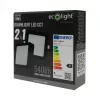 Süllyesztett / felületre szerelhető LED panel lámpatest 2w1 6W 540lm CCT négyzet alakú fekete Downlight Ecolight