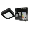 Süllyesztett / felületre szerelhető LED panel lámpatest 2w1 6W 540lm CCT négyzet alakú fekete Downlight Ecolight
