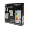 Süllyesztett / felületre szerelhető LED panel lámpatest 2w1 12W 1100lm CCT négyzet alakú fekete Downlight Ecolight