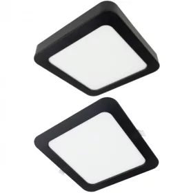   Süllyesztett / felületre szerelhető LED panel lámpatest 2w1 24W 2200lm CCT négyzet alakú fekete Downlight Ecolight