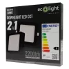 Süllyesztett / felületre szerelhető LED panel lámpatest 2w1 24W 2200lm CCT négyzet alakú fekete Downlight Ecolight