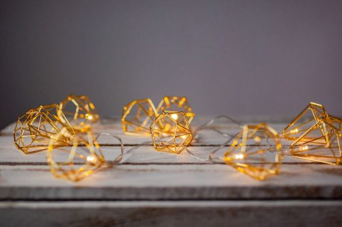 Elemes LED fényfüzér lámpák Dekoratív lámpák Fém gyémánt 10x LED MILAGRO EKD4024