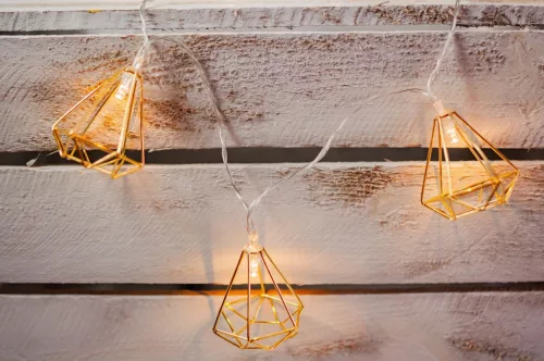 Elemes LED füzér lámpák Dekoratív lámpák Fém gyémánt 10x LED MILAGRO EKD4024