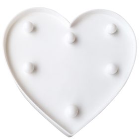   Dekoratív szív éjszakai lámpa 2x AA 1.5V elemmel működik 6x LED MILAGRO EKD3720