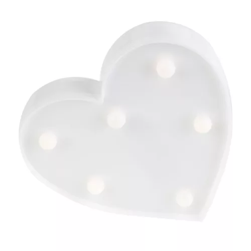 Dekoratív szív éjszakai lámpa 2x AA 1.5V elemmel működik 6x LED MILAGRO EKD3720