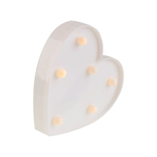 Dekoratív szív éjszakai lámpa 2x AA 1.5V elemmel működik 6x LED MILAGRO EKD3720