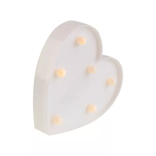 Dekoratív szív éjszakai lámpa 2x AA 1.5V elemmel működik 6x LED MILAGRO EKD3720