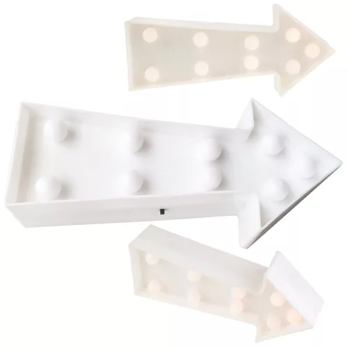 Elemes éjszakai lámpa Dekoratív nyíl Fehér 2x AA 1,5V 9x LED MILAGRO EKD3690