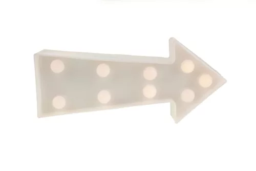 Elemes éjszakai lámpa Dekoratív nyíl Fehér 2x AA 1,5V 9x LED MILAGRO EKD3690