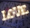 Elemes éjszakai lámpa Dekoratív LOVE felirat Fehér 16x LED MILAGRO EKD3935
