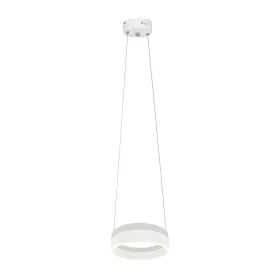  RING függőlámpa, fehér kör, 12W LED IP20, Fém és akril, modern stílusú, Milagro