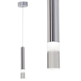   LED-csöves függőlámpa túlnyúló króm ICE 5W 4000K IP20 fém és akril Milagro