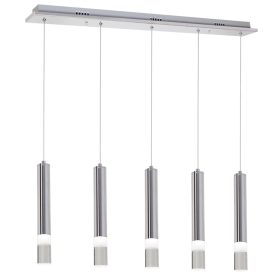   Függesztett lámpa Tuba Zwis Chrome ICE 25W LED IP20 Fém és akril Milagro