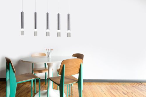 Függesztett lámpa Tuba Zwis Chrome ICE 25W LED IP20 Fém és akril Milagro