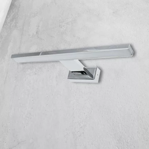 SHINE CHROME fali lámpa téglalap alakú 7W LED Fém és műanyag IP44 Milagro
