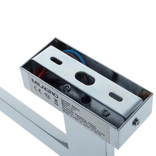 SHINE CHROME fali lámpa téglalap alakú 7W LED IP44 Fém és Milagro műanyag