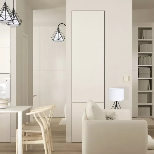 TRIANGOLO asztali lámpa 1x E27 Fekete-fehér Fém + Milagro szövet