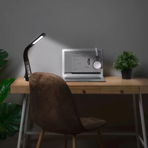 LED asztali lámpa GALA 6W Barna IP20 kijelzővel Milagro műanyag