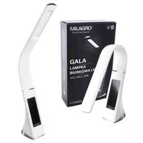   GALA 6W Fehér LED-es asztali lámpa IP20-as kijelzővel, Milagro műanyag