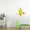 Gyermek LED fali lámpa órával, elemes, 0.6W, 3xAAA, BIRD Milagro